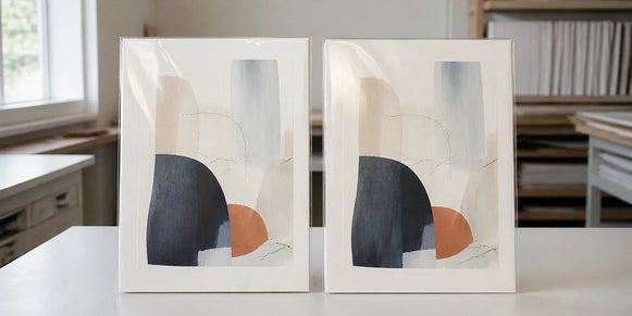 Approved Retail Ready Print beside a reordered backed-and-bagged print