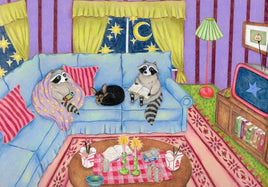 Whimsical colored-pencil interior illustration by Amanda Cullin