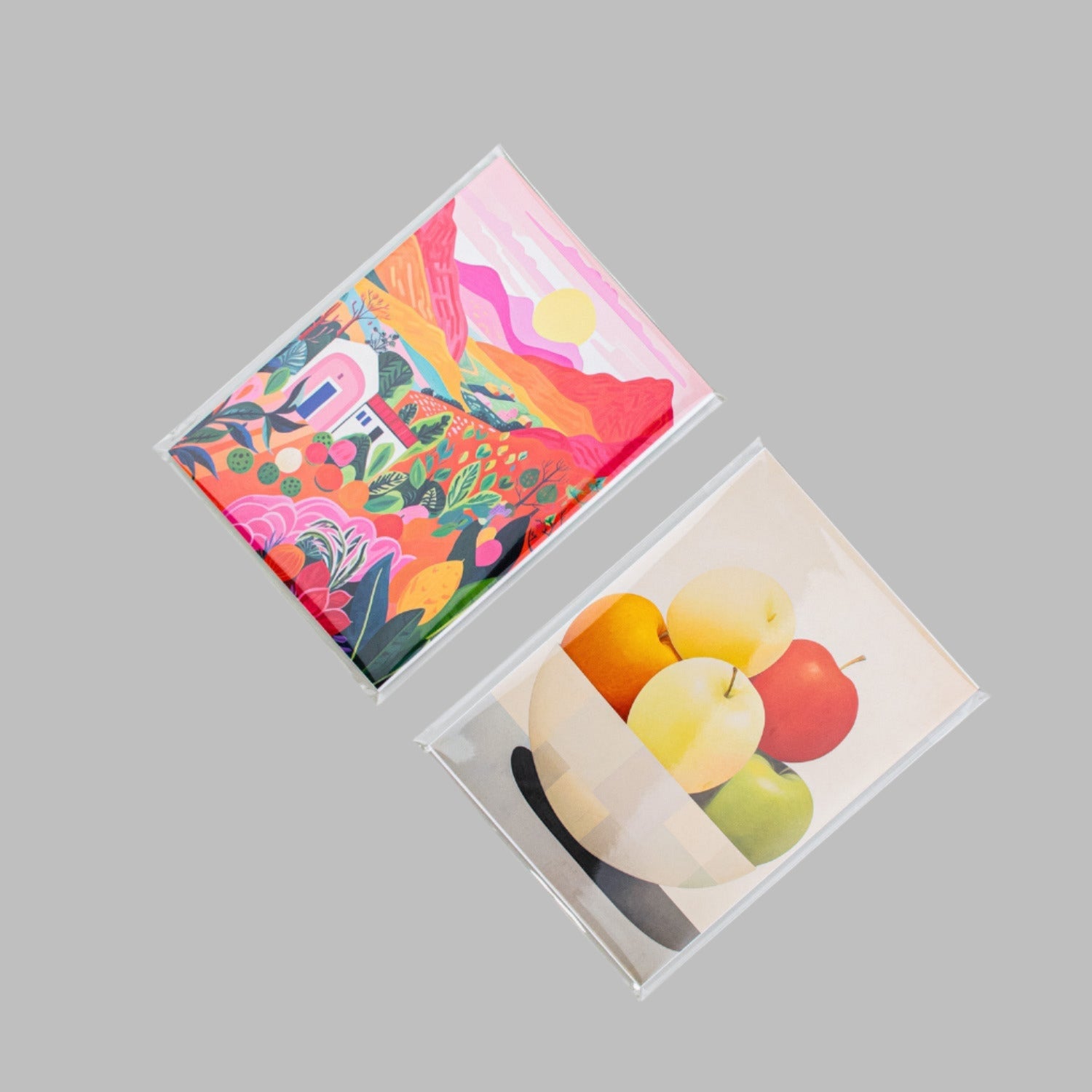 Two retail ready art prints sealed in clear protective bags