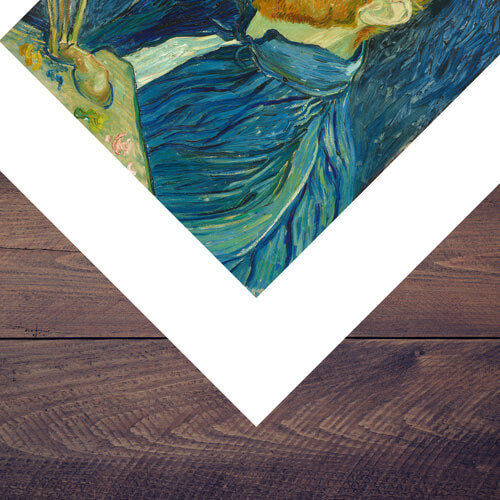 Rolled canvas print with a two-inch added border