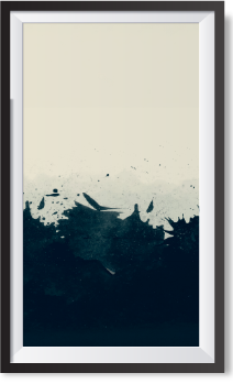 Framed dark abstract print