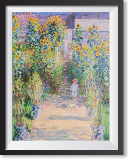 Framed garden path print