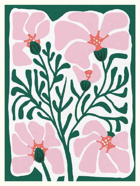 Pink orchid artwork print