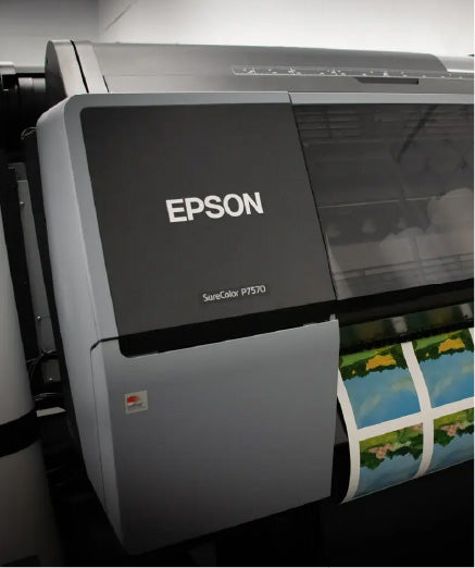 Epson wide-format printer producing a print